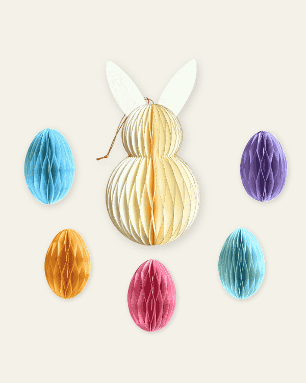 Osterdeko 6er Set Cremeweiß