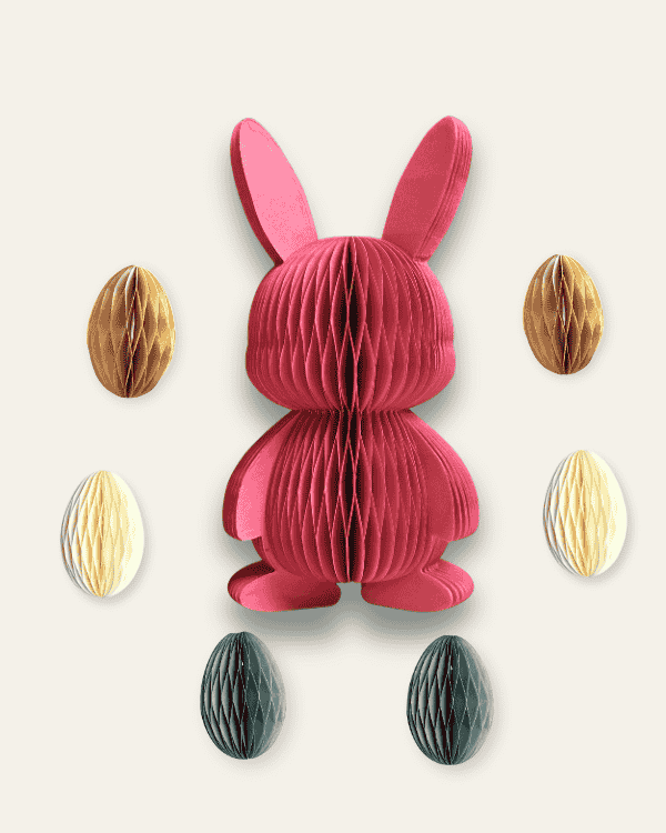 Osterdeko 7er Set Mohnrot