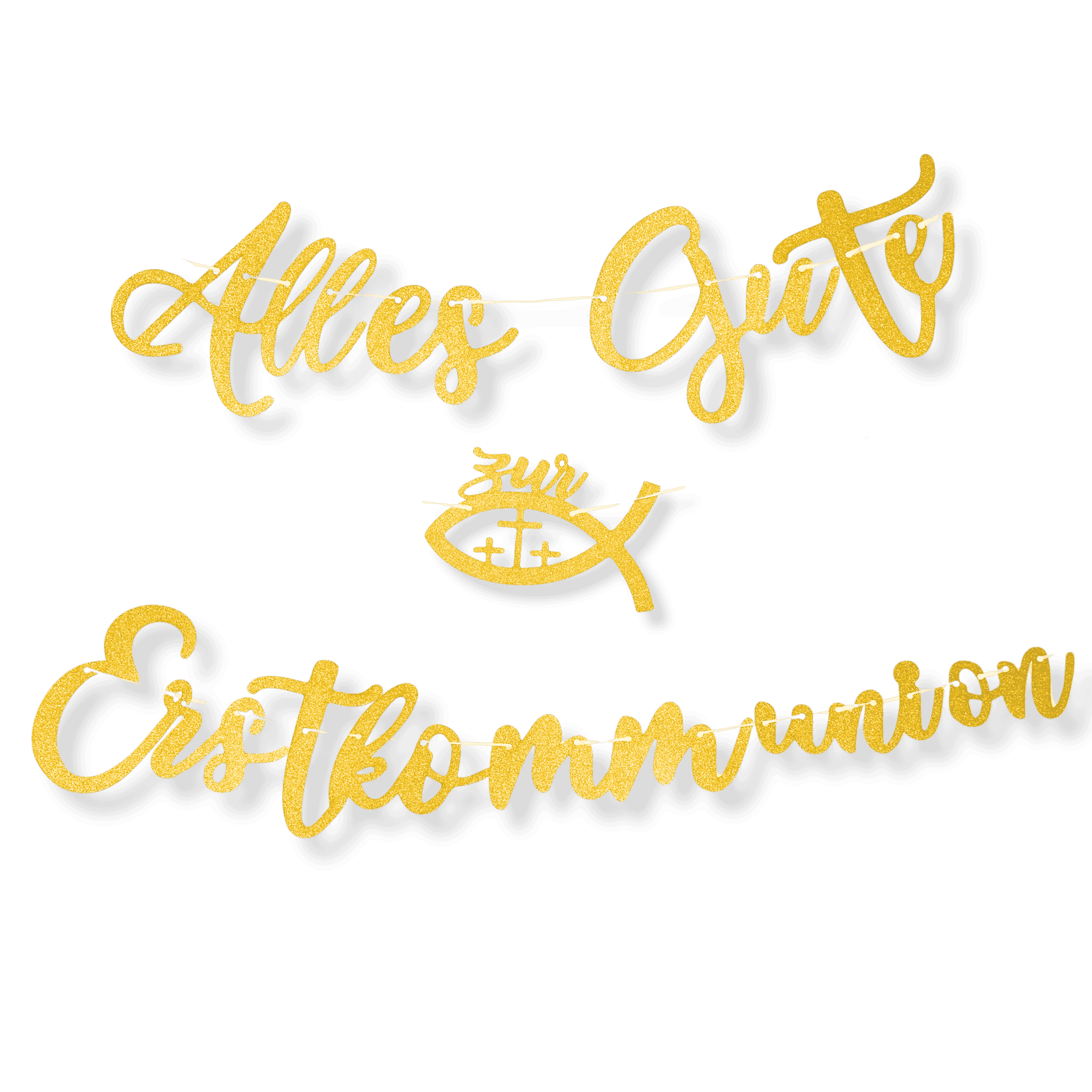 Erstkommunion Girlande Alles Gute Gold