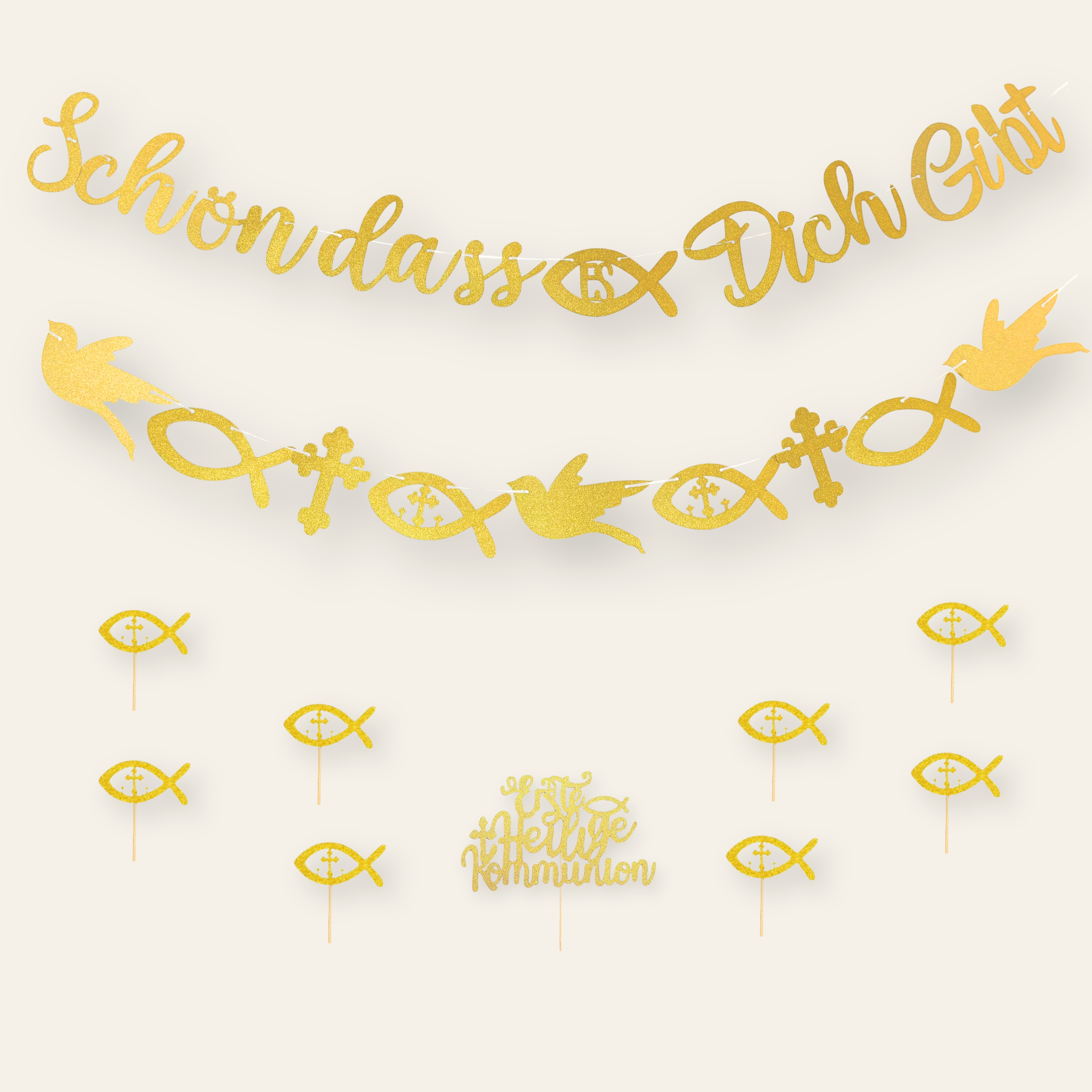 Erstkommunion Deko Set 11-teilig