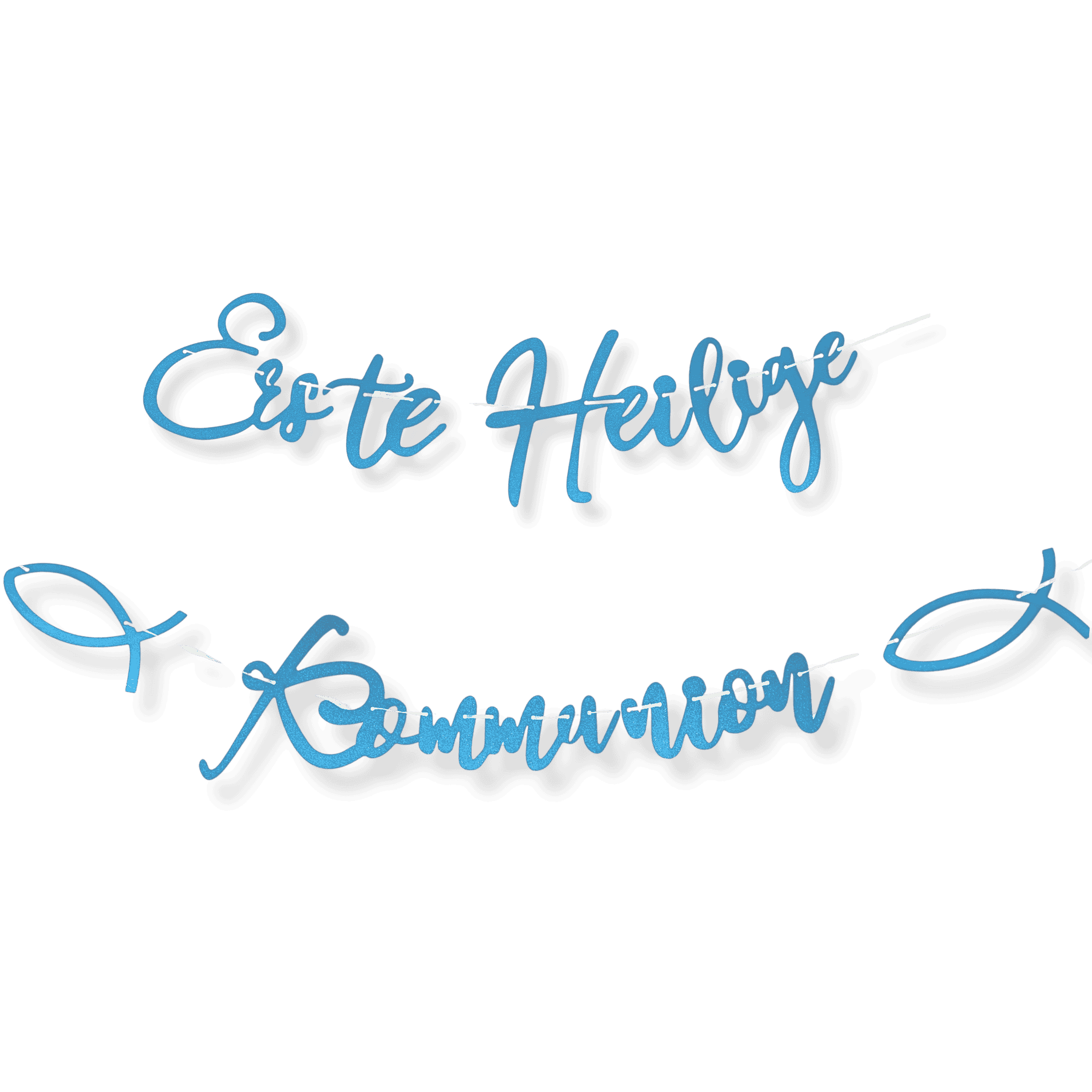 Erstkommunion Girlande Erste Heilige Blau