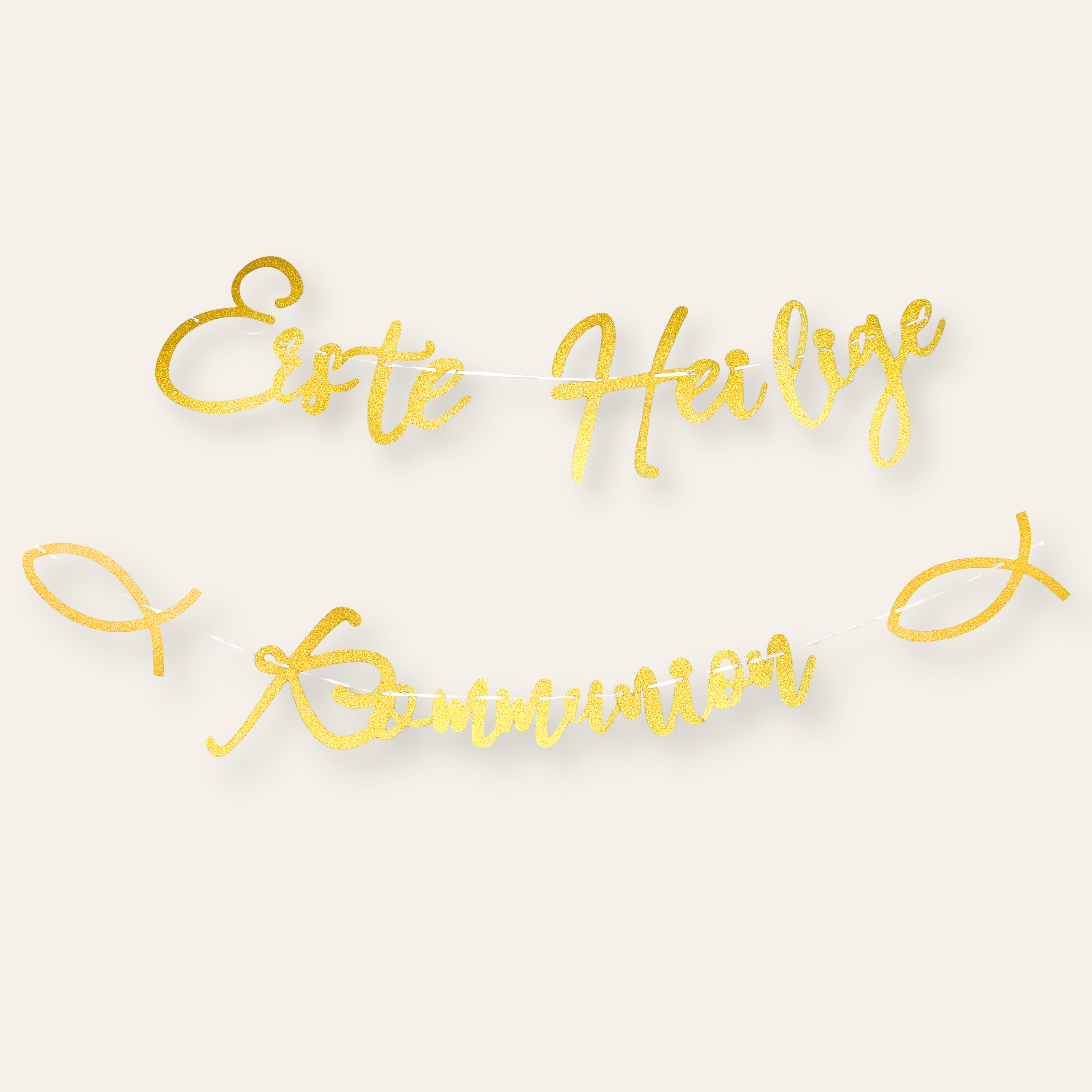 Erstkommunion Girlande Erste Heilige Gold