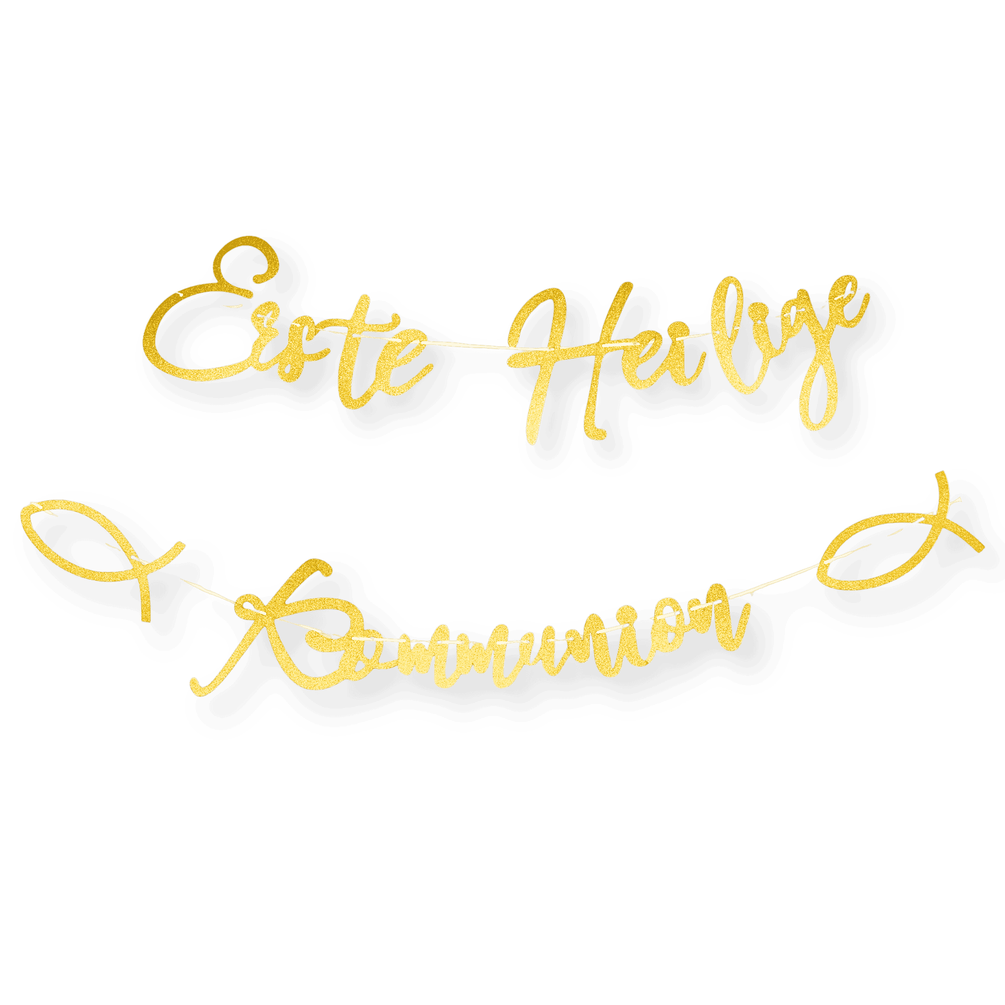 Erstkommunion Girlande Erste Heilige Gold