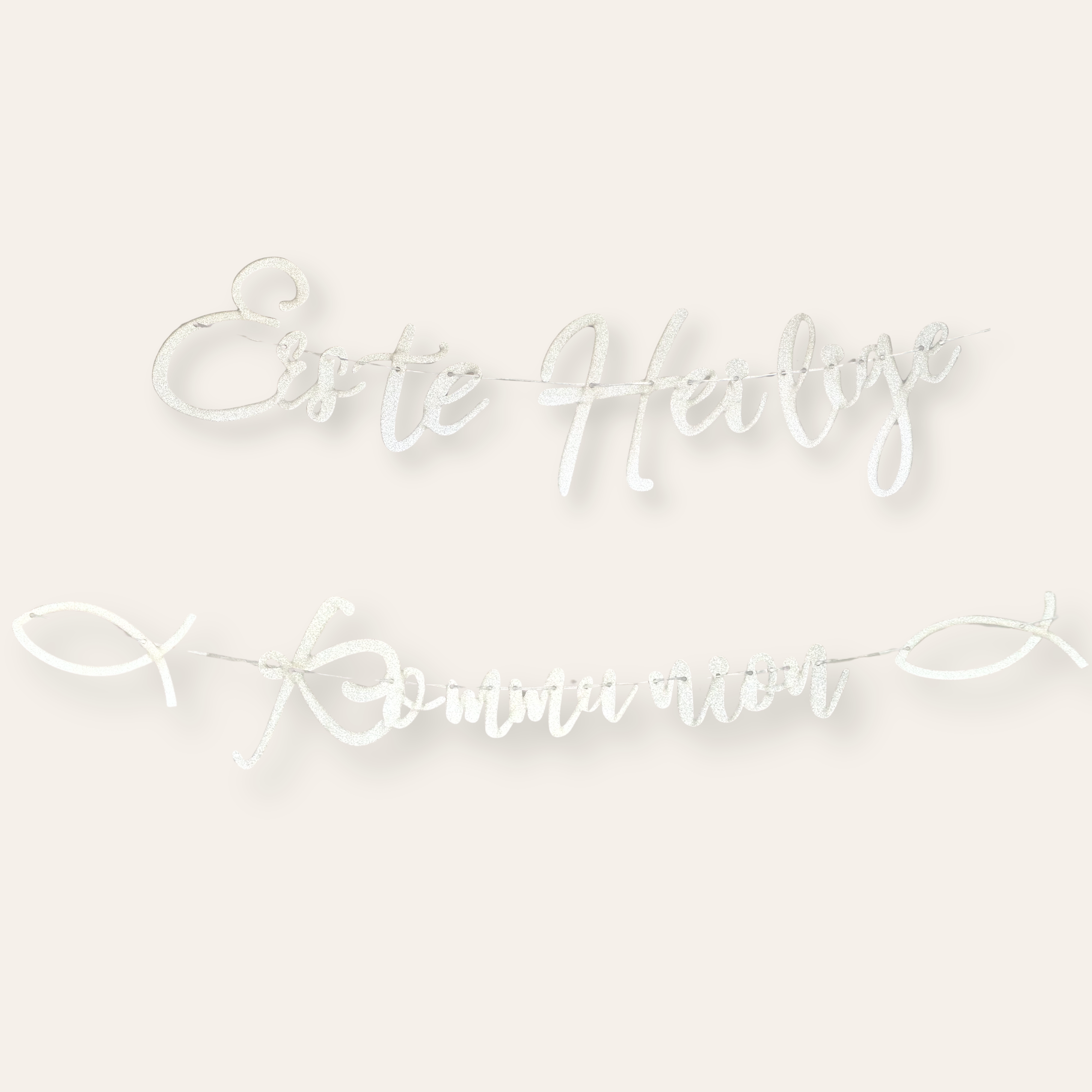 Erstkommunion Girlande Erste Heilige Silber