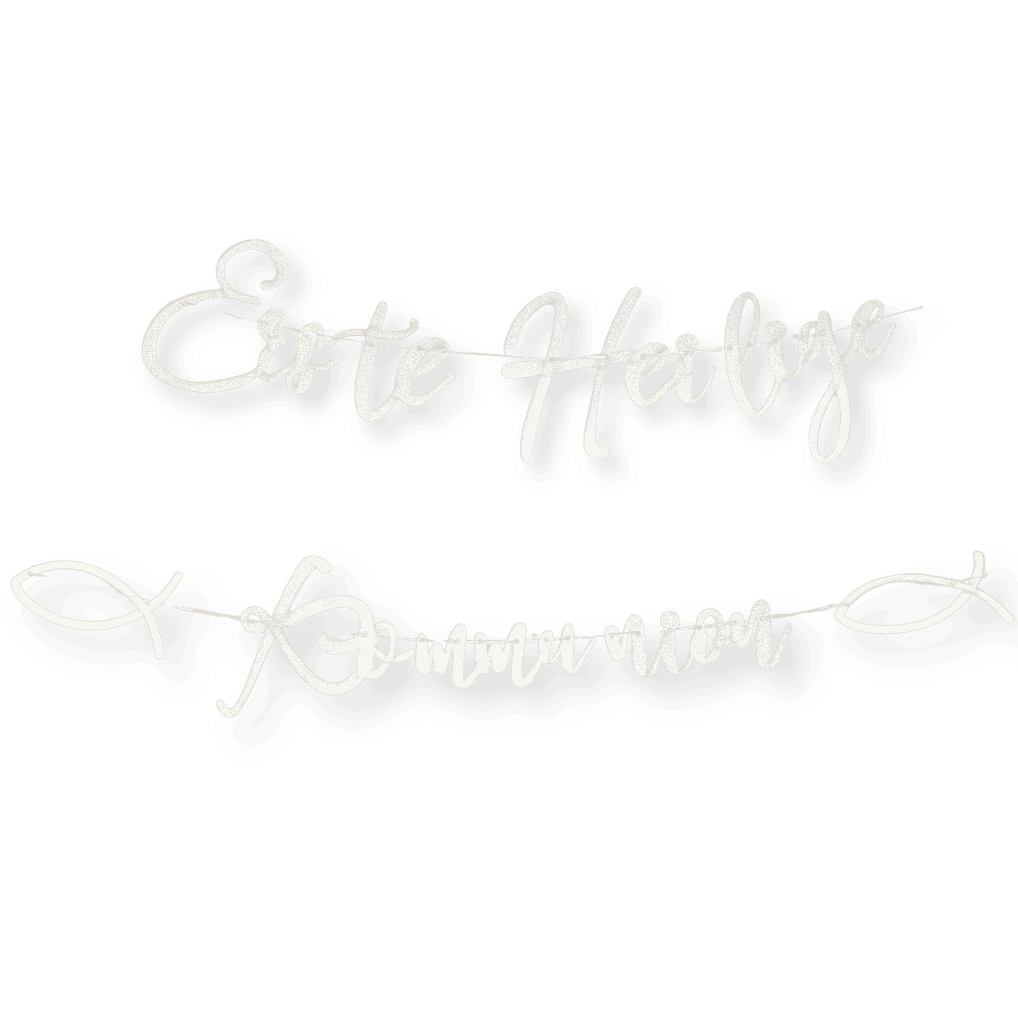 Erstkommunion Girlande Erste Heilige Silber