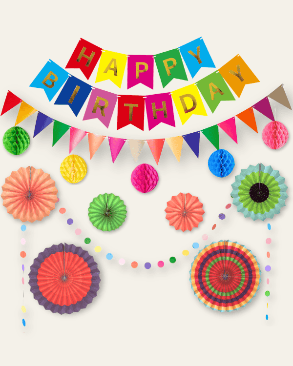 Geburtstagsdeko Regenbogen