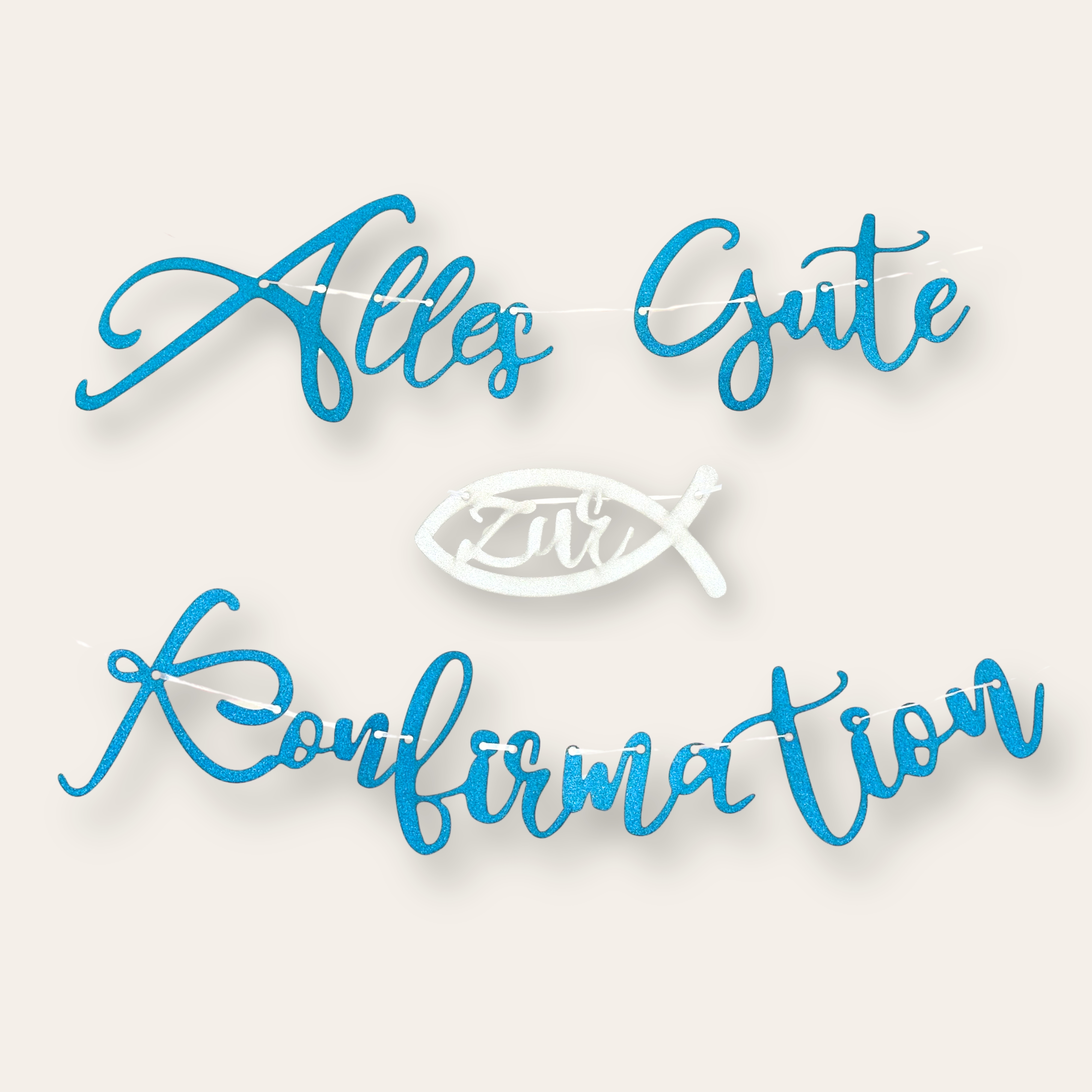 Konfirmation Girlande Alles Gute Türkis
