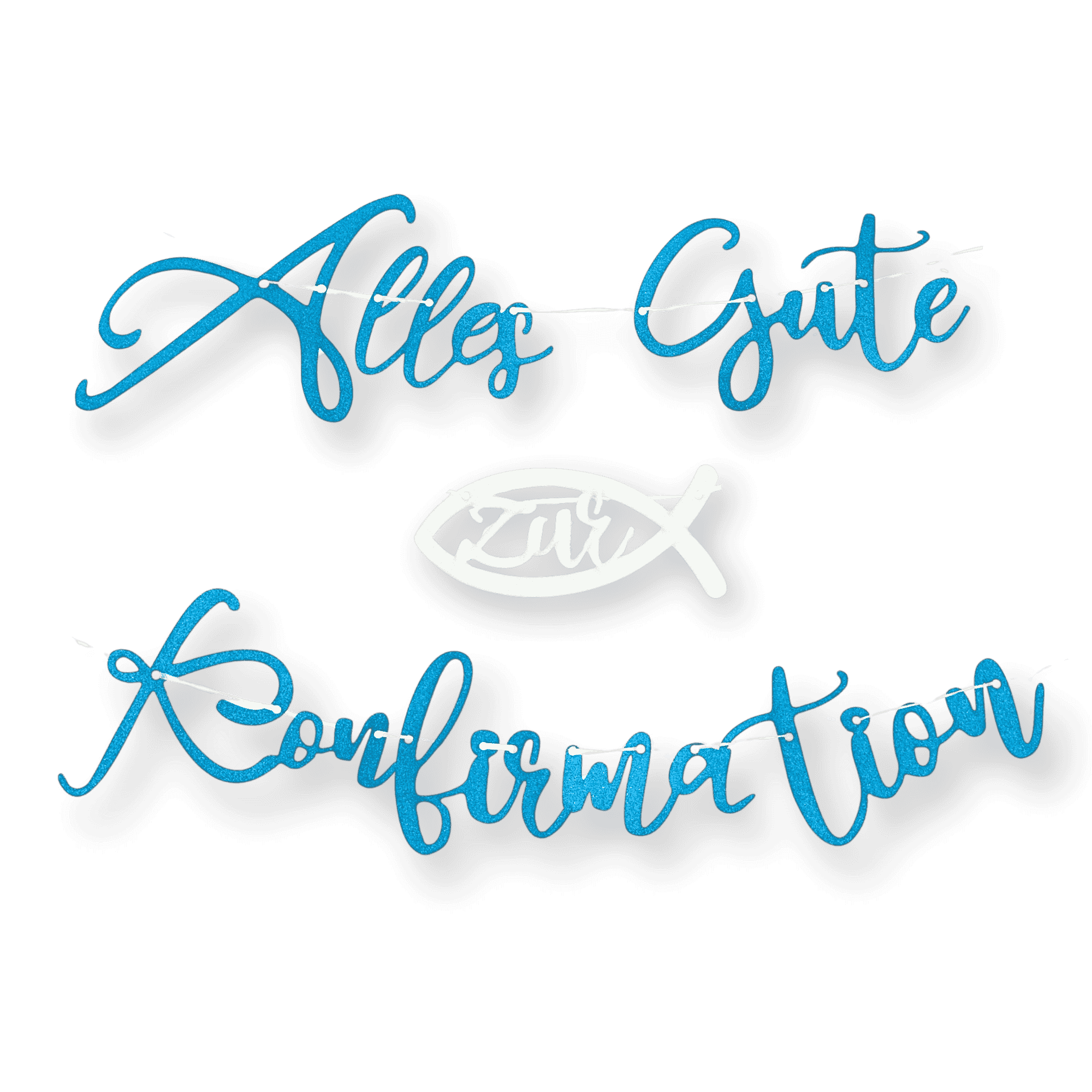 Konfirmation Girlande Alles Gute Türkis